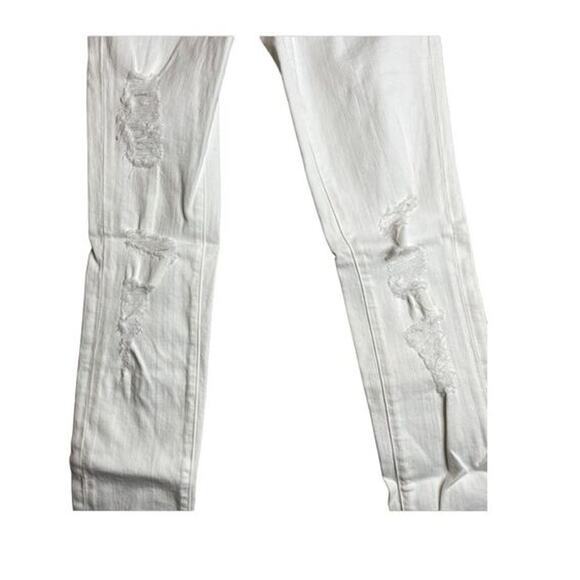 Frame Denim Le Skinny De Jeanne Ripped Jeans In Blanc Jefferson Size 27 - Picture 5 of 13